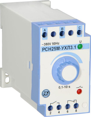 Реле контроля трехфазного напряжения РСН-25М 100В 50Гц 0.1-10с. защ. ВНИИР A8120-77135600