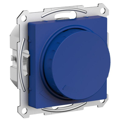 Светорегулятор поворотно-нажимной AtlasDesign (диммер) LED RC 400Вт мех. аквамарин SE ATN001123