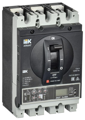 Выключатель автоматический в литом корпусе 3п G 50кА 250А расцепитель электронный продвинутый ARMAT IEK AR-MCCB-3G-050-0250A-ELPC