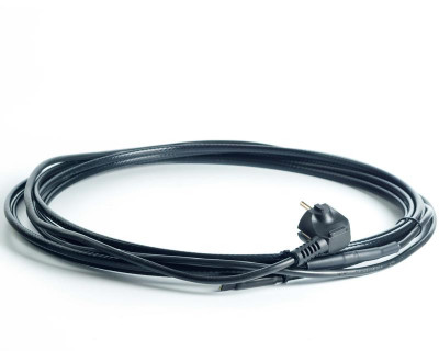 Комплект нагревательного саморег. кабеля (в трубу) 10Вт/м установочн. кабель евровилка с заземлением Extherm HTM kit 10m