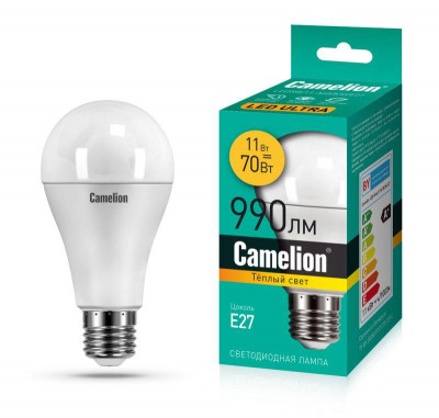 Лампа светодиодная LEDRB/11-A60/830/E27 11Вт 220В LED-M A60 3000К E27 Camelion 15067