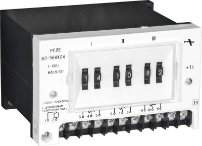 Реле времени трехцепное ВЛ-56 1-99ч 220В задержка на включение ток контактов исполнительного реле 4А 3п УХЛ4 Реле и Автоматика A8011-76911663