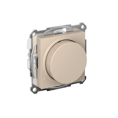 Светорегулятор поворотно-нажимной AtlasDesign (диммер) LED RC 400Вт мех. песочн. SE ATN001223