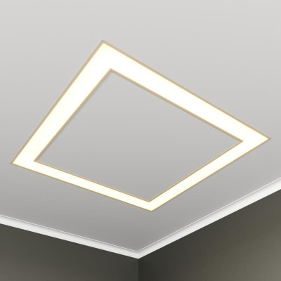 Светильник светодиодный RVE-LBX-HOLE-BOX-1230-V 126Вт 4000К 1230х1230х100мм S80мм квадрат с отверст. встраив. бел. RVElektro RVE00002980