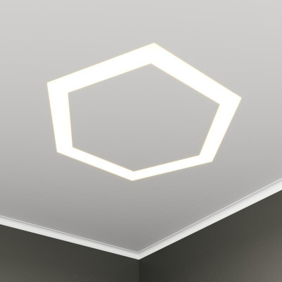 Светильник светодиодный RVE-LBX-HOLE-HEXA-846-VG 59Вт 4000К 846х739х110мм S80мм шестиугольник с отверст. встраив. под шпаклевку бел. RVElektro RVE00003452