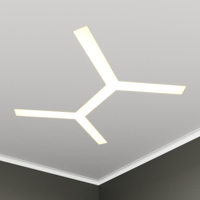 Светильник светодиодный RVE-LBX-TRINITY-2X-1046-VG 74Вт 4000К 1046х1184х110мм S80мм трехлучевой крест 2Х встраив. под шпаклевку бел. RVElektro RVE00003552