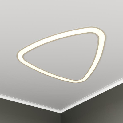 Светильник светодиодный RVE-LBX-HOLE-LITUS-730-V 52Вт 4000К 730х695х70мм S50мм треугольник рело закругл. с отверст. встраив. бел. RVElektro RVE00002946