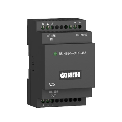 Повторитель сигналов интерфейса RS-485 АС5 ОВЕН 30626