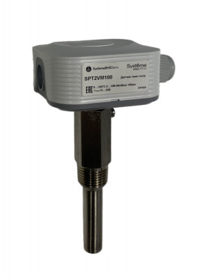 Датчик температуры погружной 0-100град.C 0-10В RS485/Modbus 100мм 24В с гильзой SE SPT2VM100