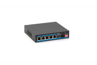 Коммутатор SKAT PoE-5E-1S UPS бесперебойный POE 120Вт порты: 5-Ethernet 1-Uplink Бастион 4086