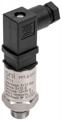Преобразователь давления PPT10 0.5% 0-10Бар 0-10В G1/4 Mini 4-pin ONI PPT-G-ST-010-0-10-1-1