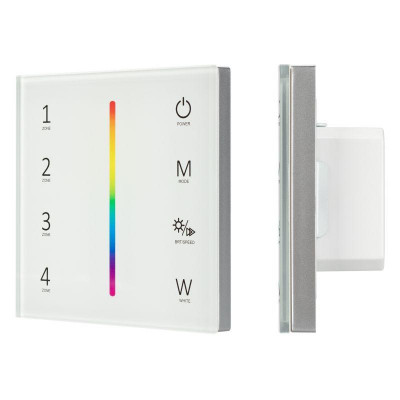 Панель Sens SMART-P45-RGBW White (230В 4 зоны 2.4G) (IP20 пластик) Arlight 028140