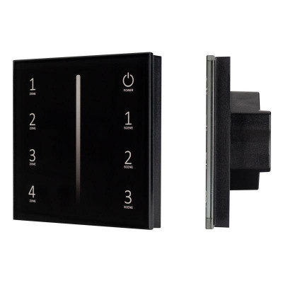 Панель SMART-P34-DIM-IN Black (230В 0-10В Sens 2.4G) (IP20 пластик) Arlight 028112