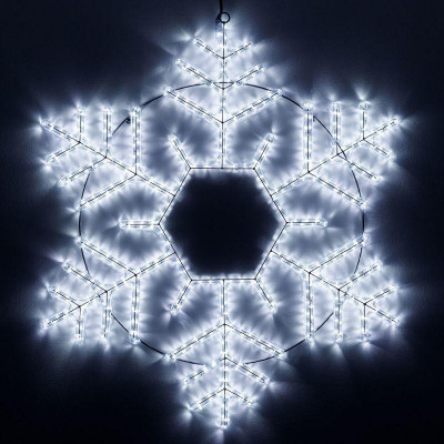 Фигура ARD-SNOWFLAKE-M10-1000x900-504LED White (230В 31Вт) (IP65) Ardecoled 034258