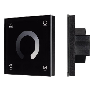 Панель SMART-P4-DIM-G-IN Black (12-24В 4х3А Sens 2.4G) (IP20 пластик) Arlight 034778