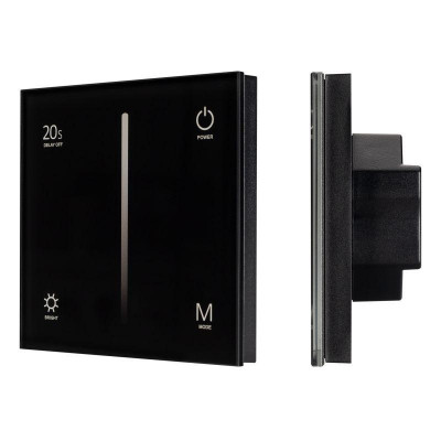 Панель SMART-P36-DIM-IN Black (230В 1.2А TRIAC Sens 2.4G) (IP20 пластик) Arlight 028110