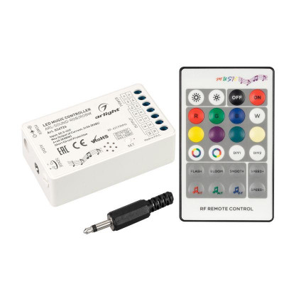 Аудиоконтроллер ARL-SOUND-RGB/RGBW (12-24В 4х4А RF ПДУ 24кн) (IP20 пластик) Arlight 034726