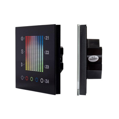 Панель Sens SR-2831AC-RF-IN Black (220В RGB4зоны) (IP20 пластик) Arlight 020585