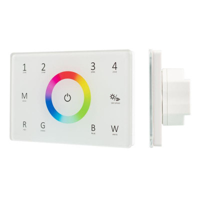 Панель Sens SMART-P85-RGBW White (230В 4 зоны 2.4G) (IP20 пластик) Arlight 028404