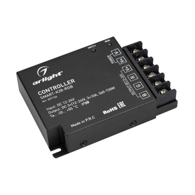 Контроллер SMART-K28-RGB (12-24В 3х10А 2.4G) (IP20 металл) Arlight 027134