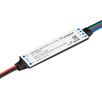 Контроллер SMART-K47-RGB (12-24В 3х1А 2.4G) (IP20 пластик) Arlight 028441