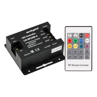 Контроллер LN-RF20B-S (12-24В 288-576W ПДУ 20кн) (IP20 металл) Arlight 018609