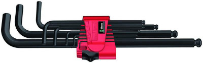 Набор Г-образных ключей 950/9 PKL BM Hex-Plus BlackLaser 6 9 предметов (1.5/2/2.5/3/4/5/6/8/10мм) Wera WE-022086
