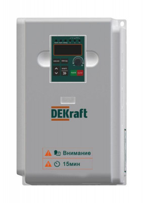 Преобразователь частоты DEKV060-5.5/7.5кВт 3 фазы 380В с торм. модулем DEKraft DEKV060G5R5P7R5T4B