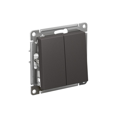 Выключатель 2-кл. AtlasDesign 10AX с самовозвратом механизм базальт SE ATN001417