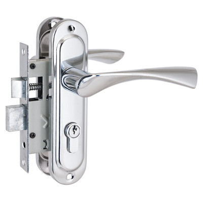 Замок врезной с ручкой 103/50 CP хром Стандарт 4 845