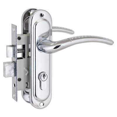 Замок врезной с ручкой 132/50 CP хром Стандарт 4 853