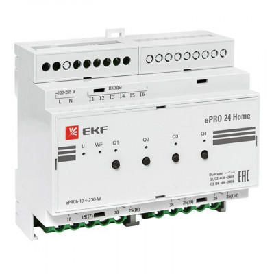 Контроллер ePRO 24 удаленного управления 6вх\4вых 230В WiFi Home EKF ePRO-h-10-4-230-W