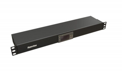Панель микропроцессорная контрольная TMP-230V/2w-RAL9004 1U для всех шкафов 19дюйм подключение до двух устройств датчик температуры кабель питания черн. RAL 9004 Hyperline 517045