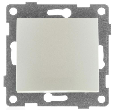 Выключатель 1-кл. 2п СП Bravo 10А IP20 250В механизм жемчуж. GUSI С10В5-028
