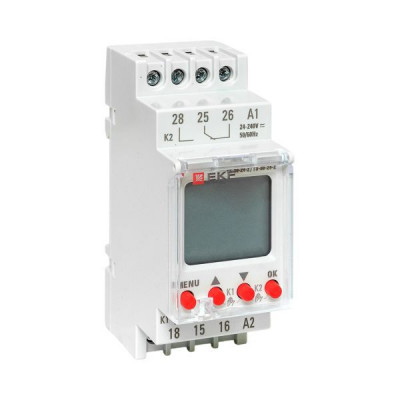 Таймер электронный двухканальный ТЭ-80 24-230В EKF te-80-24-2