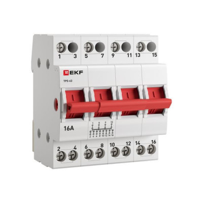 Переключатель трехпозиционный ТПС-63 4P 16А PROxima EKF TPS416