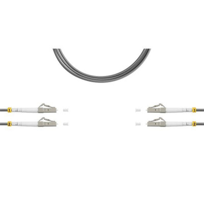 Патч-корд ВО MM(OM1) LC/UPC-LC/UPC 3.0мм duplex LSZH 1м сер. SUPRLAN 09-12106