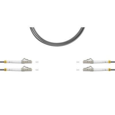 Патч-корд ВО MM(OM1) LC/UPC-LC/UPC 3.0мм duplex LSZH 3м сер. SUPRLAN 09-12108