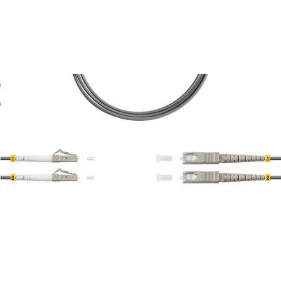 Патч-корд ВО MM(OM1) LC/UPC-SC/UPC 3.0мм duplex LSZH 5м сер. SUPRLAN 09-12114