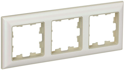 Рамка 3-м BRITE РУ-3-Бр беж./жемчуж. IEK BR-M32-12-1-K10