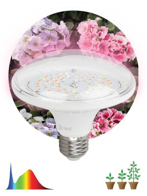 Лампа светодиодная FITO-18W-Ra90-E27 18Вт Е27 для растений полноспектральная Эра Б0057710