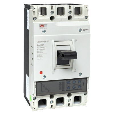Выключатель автоматический 630А 50кА AV POWER-3/4 4P ETU2.0 EKF mccb-34-630-2.0-av