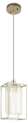 Светильник подвесной (подвес) Lutgard 1036-201 1хE14 40Вт хрусталь классика Rivoli Б0052470