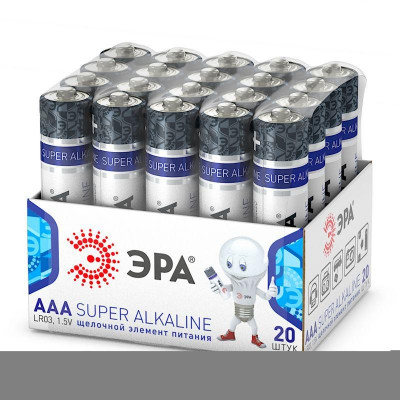 Элемент питания алкалиновый AAA/LR03 LR03-20 bulk SUPER Alkaline (уп.20шт) Эра Б0054622