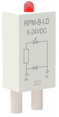 Модуль защиты для реле диод+светодиод 6-24В DC ONI RPM-B-LD-DC6-24V