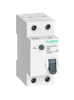 Выключатель автоматический дифференциального тока City9 Set (АВДТ) 1P+N С 32А 6кА 30мА Тип-A 230В SE C9D65632