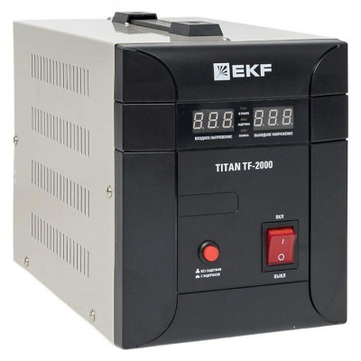 Стабилизатор напряжения электронный напольного исполнения модернизированый TITAN -ТF-2000 EKF stab-TF-2000