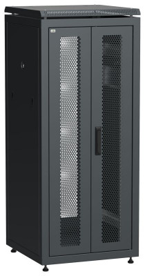 Шкаф сетевой LINEA N 19дюйм 28U 600х600мм передн. перфорир. распашная двустворчат. задн. перфорир. чер. ITK LN05-28U66-2PP