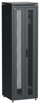 Шкаф сетевой LINEA N 19дюйм 42U 600х600мм передн. перфорир. распашная двустворчат. задн. перфорир. чер. ITK LN05-42U66-2PP
