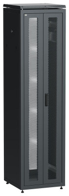 Шкаф сетевой LINEA N 19дюйм 47U 600х600мм передн. перфорир. распашная двустворчат. задн. перфорир. чер. ITK LN05-47U66-2PP